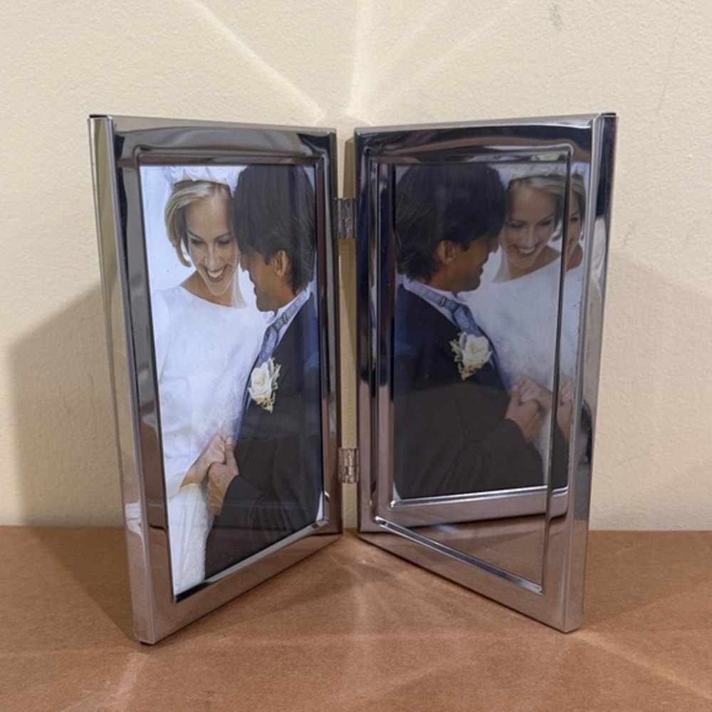 Silver Double Photo mirror Frame